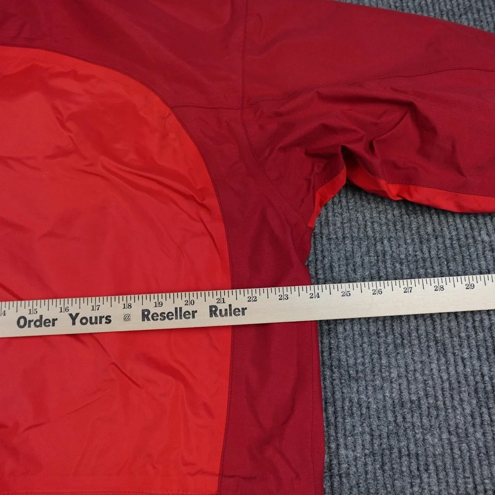 Vintage North Face Jacket Mens Large Red Goretex Hooded Waterproof Mountain